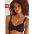 Minimizer-BH NUANCE Gr. 100, Cup G, schwarz, Damen, Obermaterial: 73% Baumwolle, 18% Polyamid, 9% Elasthan, BHs, mit Spitze in Schmetterlings-Muster