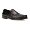 Slipper GEOX "U NEW DAMON A", Herren, Gr. 39, schwarz, Leder, elegant, Schuhe, Mokassin, Loafer, Business Schuh mit GEOX Spezial Membrane