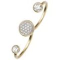 Goldring JOBO Gr. 52, gold (gelbgold 333), Fingerringe, Damen, 52, Gelbgold 333, 333 Gold mit Zirkonia