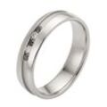 Trauring FIRETTI "Schmuck Geschenk Hochzeit Ehering "LIEBE"" Gr. 16, silber (silberfarben), Fingerringe, 16, 0,1 ct SI = kleine Einschlüsse mit Brillanten, Silber 925 (Sterlingsilber), 5mm, Wahlweise mit oder ohne Brillanten