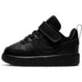 Sneaker NIKE SPORTSWEAR "COURT BOROUGH LOW 2 (TD)", Gr. 23,5, schwarz, Leder, Textil, sportlich, Schuhe, Design auf den Spuren des Air Force 1