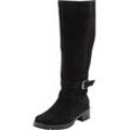 Weitschaftstiefel SHEEGO "Große Größen", Damen, Gr. 42, XL-Schaft, schwarz, Obermaterial: 100% Leder, klassisch, Schuhe, mit Ziernähten und Schnallenbändern