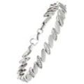 Armband JOBO, silber (silber 925, weiß), Armbänder, Damen, Silber 925 (Sterlingsilber), 925 Silber matt mit 52 Zirkonia 19 cm