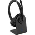 ISY IHS-8200 Bluetooth Headset mit Dockingstation, Over-ear Schwarz