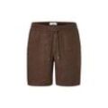 Leinen-Shorts - Braun - Gr.: L