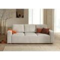 Lisa Design - Livy - 3-sitzer schlafsofa - mit bettkasten - aus cord - beige