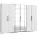 Kleiderschrank WIMEX "Level by fresh to go", weiß, B:300cm H:216cm T:58cm, Schränke, mit Spiegeltüren