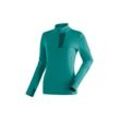 Funktionsshirt MAIER SPORTS "Skutvik HZ W" Gr. 36, grün (seegrün) Damen Shirts funktionaler Midlayer für Damen, hohe Atmungsaktivität