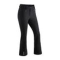 Skihose MAIER SPORTS "Mary", Damen, Gr. 34, Normalgrößen, schwarz, Vorderseite: 92% Polyester, 8% Elasthan / Rückseite: 100% Polyester, Hosen, Eng geschnittene Softshellhose in femininer, sportlicher Silhouette