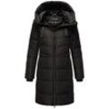 Winterjacke MARIKOO "Natsukoo XVI" Gr. L, schwarz Damen Jacken Winterjacken Stepp Mantel mit großer Kapuze