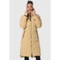 Winterjacke MARIKOO "Benikoo" Gr. XL, beige Damen Jacken langer Winter Mantel gesteppt