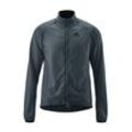 Fahrradjacke GONSO "VATTARO", Herren, Gr. XXXL, grau (anthrazit), 100% Polyester, Langarm, Jacken, Extra leicht und 100% winddicht mit abzippbaren Ärmeln