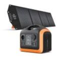 Hyrican UPP-600 Kit 600W, 596Wh, LiFePO4, tragbarer Akku/Batterie Powerstation mobiles Ladezentrum für Not-& Stromversorgung (1 St), 100W Solarpanel mobil/faltbar, für Camping, Garten, Reisen