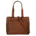 Laptoptasche X-ZONE "RFID" Gr. B/H/T: 30cm x 24cm x 11cm onesize, braun (cognac) Damen Taschen echt Leder