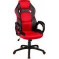 Gaming-Stuhl DUO COLLECTION "Samu" Stühle schwarz (schwarz, rot) mit modernem Netzstoffbezug