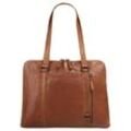 Shopper SPIKES & SPARROW, Damen, Gr. B/H/T: 34cm x 30cm x 3cm onesize, braun (cognac), Leder, unifarben, Taschen, echt Leder