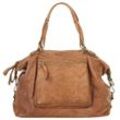 Shopper X-ZONE Gr. B/H/T: 40cm x 30cm x 18cm onesize, braun (cognac) Damen Taschen echt Leder, Made in Italy