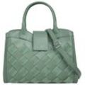 Henkeltasche SAMANTHA LOOK Gr. B/H/T: 33cm x 20cm x 8cm onesize, grün Damen Taschen Handtasche echt Leder, Made in Italy