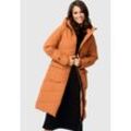 Winterjacke MARIKOO "Tomomii XVI" Gr. M, bunt (rusty cinnamon) Damen Jacken warmer Winter Stepp Mantel mit Kapuze