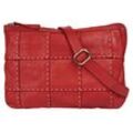 Umhängetasche SAMANTHA LOOK, Damen, Gr. B/H/T: 30cm x 23cm x 3cm onesize, rot, Leder, unifarben, leicht glänzend, Taschen, echt Leder, Made in Italy