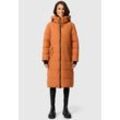 Steppjacke MARIKOO "Zuraraa XVI" Gr. XS, bunt (rusty cinnamon) Damen Jacken langer Winter Mantel gesteppt