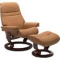 Relaxsessel STRESSLESS "Sunrise", braun (taupe paloma), B:88cm H:103cm T:78cm, Leder BATICK: BATICK ist ein leicht korrigiertes, durchgefärbtes und genarbtes Möbelleder, bei dem die meisten Unebenheiten und Spuren in der Regel entfernt wurden., Leder PALOMA: PALOMA ist ein durchgefärbtes Semianilin-Möbelleder mit natürlicher Narbung., ROHLEDER Stoff Q2 FARON: Ein fester zuverlässiger Bouclu00e9 mi