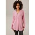 Schlupfbluse ANISTON CASUAL Gr. 36, pink (hellpink, weiß, schwarrz) Damen Blusen mit farbharmonischem, graphischem Druck