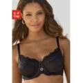 Minimizer-BH NUANCE, Damen, Gr. 100, Cup F, schwarz, Microtouch, Spitze, Obermaterial: 85% Polyamid, 15% Elasthan, elegant, BHs, mit extravagantem Strassaccessoire, Dessous