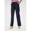 Leinenhose ANISTON CASUAL, Damen, Gr. 36, N-Gr, blau (marine), Web, Obermaterial: 55% Leinen, 45% Viskose, Leinenoptik, unifarben, Basic, figurumspielend lang, Hosen, mit Bindeband