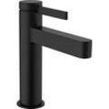 Waschtischarmatur HANSGROHE "Finoris" Armaturen Gr. H/T: 18,2cm x 16,9cm, schwarz (mattschwarz) 11cm, mit Zugstangen-Ablaufgarnitur