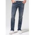 Regular-fit-Jeans CAMP DAVID, Herren, Gr. 29, Länge 32, blau, Material: 98% Baumwolle, 2% Elasthan, Abriebeffekte, casual, regular fit, Jeans, Münztasche mit Ziernaht