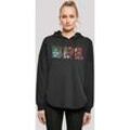 Kapuzenpullover F4NT4STIC "Marvel Avengers Logo Character infill", Damen, Gr. S, schwarz, Obermaterial: 100% Baumwolle, casual, oversize, Pullover, Print