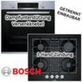 Herdset Bosch Einbaubackofen HRA534BS0 mit Gaskochfeld PNP6B6B90 - autark, 60cm