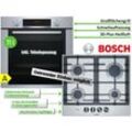 BOSCH Backofen-Set HBA 3140S0 versenkbare Drehregler + PCP 6A5B90 GAS Kochfeld 60cm