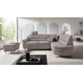 Ecksofa PLACES OF STYLE "Cardoso L-Form", grau, B:250cm H:90cm T:175cm, Struktur imprägniert (100% Polyester), Luxus-Microfaser ALTARA NUBUCK (100% Polyester), Struktur (52% Polyester, 35% Polyacryl, 13% Baumwolle), Luxus-Microfaser weich (90% Polyester, 10% Polyamid), Sofas, Federkern, wahlweise mit Bett, Schubkasten