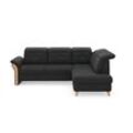 Ecksofa HOME AFFAIRE "Dangast L-Form", grau (anthrazit), B:269cm H:92cm T:200cm, Luxus-Microfaser Euphora 100% Polyester, , Easy Care: 98% Polyester, 2% Polyamid, Luxus-Microfaser Lederoptik: 100% Polyester, Sofas, Kopfteilverstellung, wahlweise mit motorischer Relaxfunktion