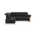 Ecksofa HOME AFFAIRE "Dangast L-Form", grau (anthrazit), B:269cm H:92cm T:200cm, Luxus-Microfaser Euphora 100% Polyester, , Easy Care: 98% Polyester, 2% Polyamid, Luxus-Microfaser Lederoptik: 100% Polyester, Sofas, Kopfteilverstellung, wahlweise mit motorischer Relaxfunktion