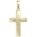 Kreuz-Anhänger JOBO "Anhänger Kreuz" Schmuckanhänger Gr. Gelbgold 333, goldfarben (gelbgold 333) Damen 333 Gold