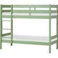 Etagenbett HOPPEKIDS "ECO Comfort Kinderbett 90x200 oder 70x160 aus Massivholz in 4 Farben" Etagenbetten Gr. Mit Rollrosten und Kaltschaum-Matratzen, Liegefläche B/L: 70 cm x 160 cm Höhe: 140 cm, kein Härtegrad, Kaltschaummatratze, grün (grün, grün) Baby TÜV, FSC und Nordisches Umweltzeichen – wahlweise mit Matratzen