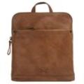 Cityrucksack SANSIBAR Gr. B/H/T: 24 cm x 23 cm x 7 cm, braun (cognac) Rucksäcke echt Leder