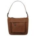 Umhängetasche X-ZONE Gr. B/H/T: 23cm x 21cm x 9cm onesize, braun (cognac) Damen Taschen echt Leder