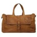 Reisetasche CLUTY Gr. B/H/T: 48 cm x 32 cm x 21 cm onesize, braun (cognac) Taschen echt Leder, Made in Italy