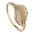 Fingerring JOBO "Ring mit 16 Diamanten" Fingerringe Gr. 54, P1 = bei 10-facher Vergrößerung erkennbare Einschlüsse, Gelbgold 585-Diamanten, gelb (gelbgold 585) Damen 585 Gold