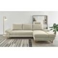 Schlafsofa INOSIGN "City/Giron", beige, B:284cm H:104cm T:166cm, 100% PES, Schwer entflammbar (BS 5852-0/ EN 1021-1), Gramatur 370g/ qm +/- 5%, Sofas, komfortable Bettfunktion (Liegefläche 245 x 138 cm), sowie Bettkasten