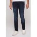 Regular-fit-Jeans CAMP DAVID Gr. 29, Länge 30, blau, Herren, Material: 79% Baumwolle, 19% Polyester, 2% Elasthan, Zusatz: Enthält nichttextile Teile tierischen Ursprungs (Badge), Abriebeffekte, Jeans, mit normaler Leibhöhe