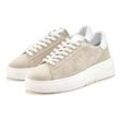 Sneaker ELBSAND Gr. 39, beige Damen Schuhe Schnürhalbschuh,Freizeitschuh aus Leder mit modischer Plateausohle Bestseller