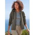 Fleecejacke LASCANA ACTIVE Gr. 32/34, grün (olive) Damen Jacken Sportjacken ; Trekkingjacke mit Kapuze