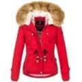 Winterjacke NAVAHOO "Pearl", Damen, Gr. S (36), rot, Obermaterial: 100% Polyester; Innenmaterial: 100% Polyester; Futter: 100% Polyester; Kunstfell: 90% Polyacryl, 10% Polyester, Jacken, mit warmem Teddyfell