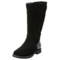 Weitschaftstiefel SHEEGO "Große Größen", Damen, Gr. 38, XXL-Schaft, schwarz, Obermaterial: 100% Leder;Einsatz: 100% Textilmaterial, klassisch, Schuhe Reißverschlussstiefel Weitschaftstiefel Reiterstiefel, mit elastischer Zierschnalle