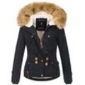 Winterjacke NAVAHOO "Pearl" Gr. L (40), schwarz Damen Jacken mit warmem Teddyfell